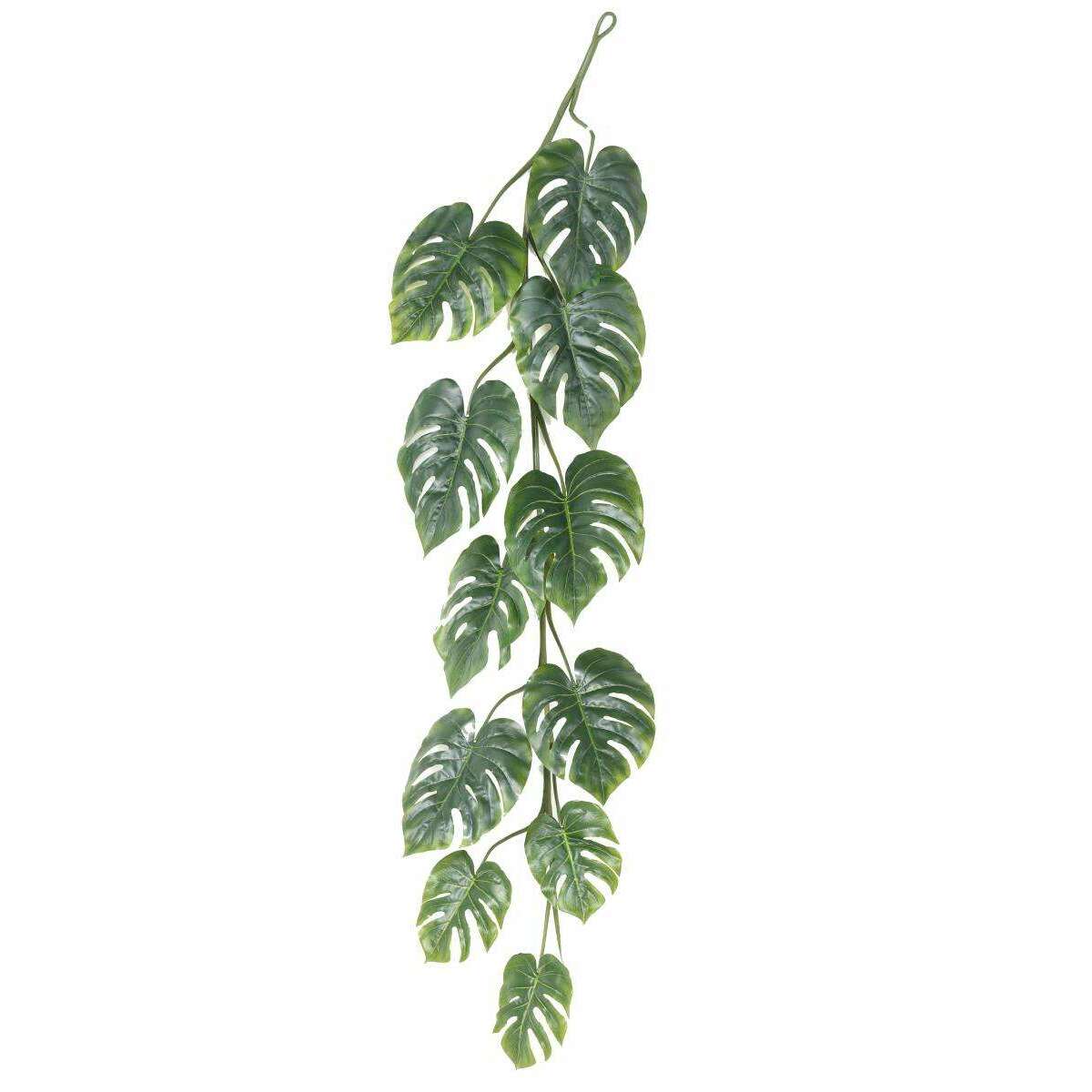 Feuillage artificiel guirlande de Philo large - plante pour intérieur - H.190cm vert - L5
