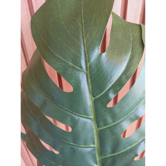 Feuille artificielle de Monstera - décoration d'intérieur - H.106cm vert - Z1
