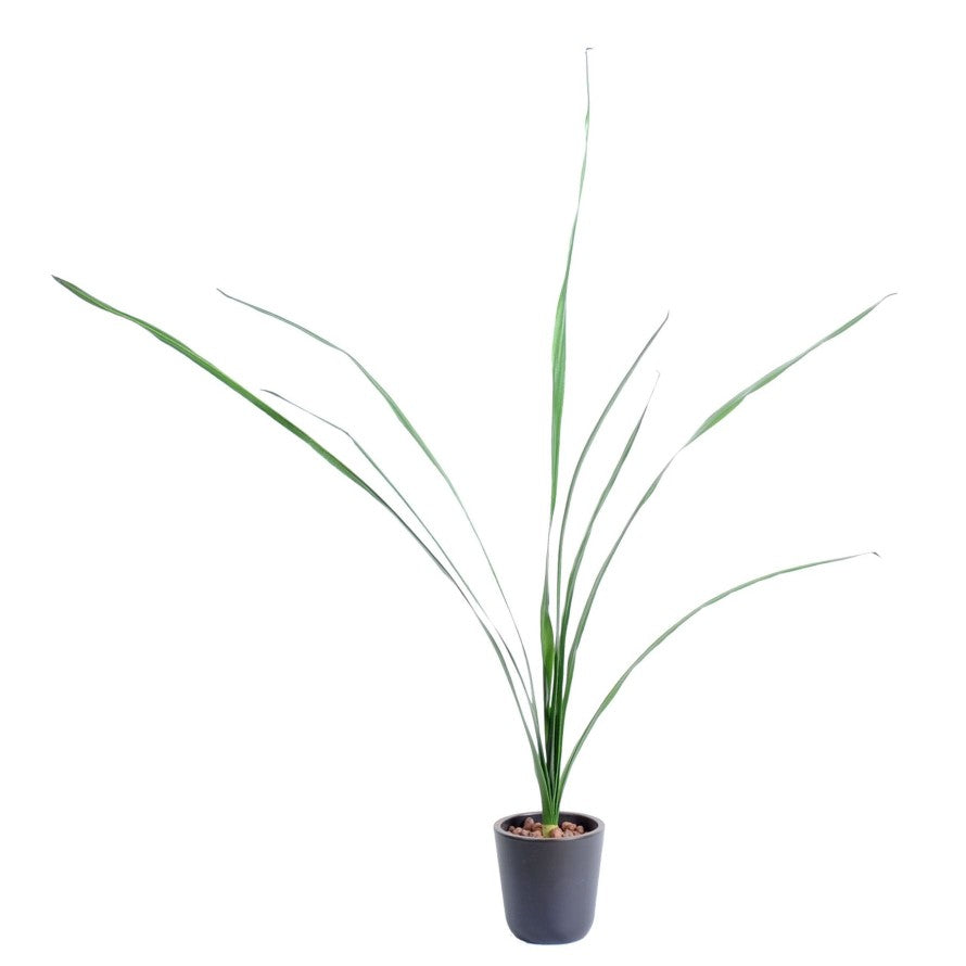 Feuille artificielle de Cymbidium - Feuillage intérieur - H.110 cm - vert