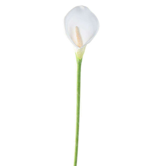 Fleur artificielle Arum haute qualité - composition bouquet - H. 78 cm blanc