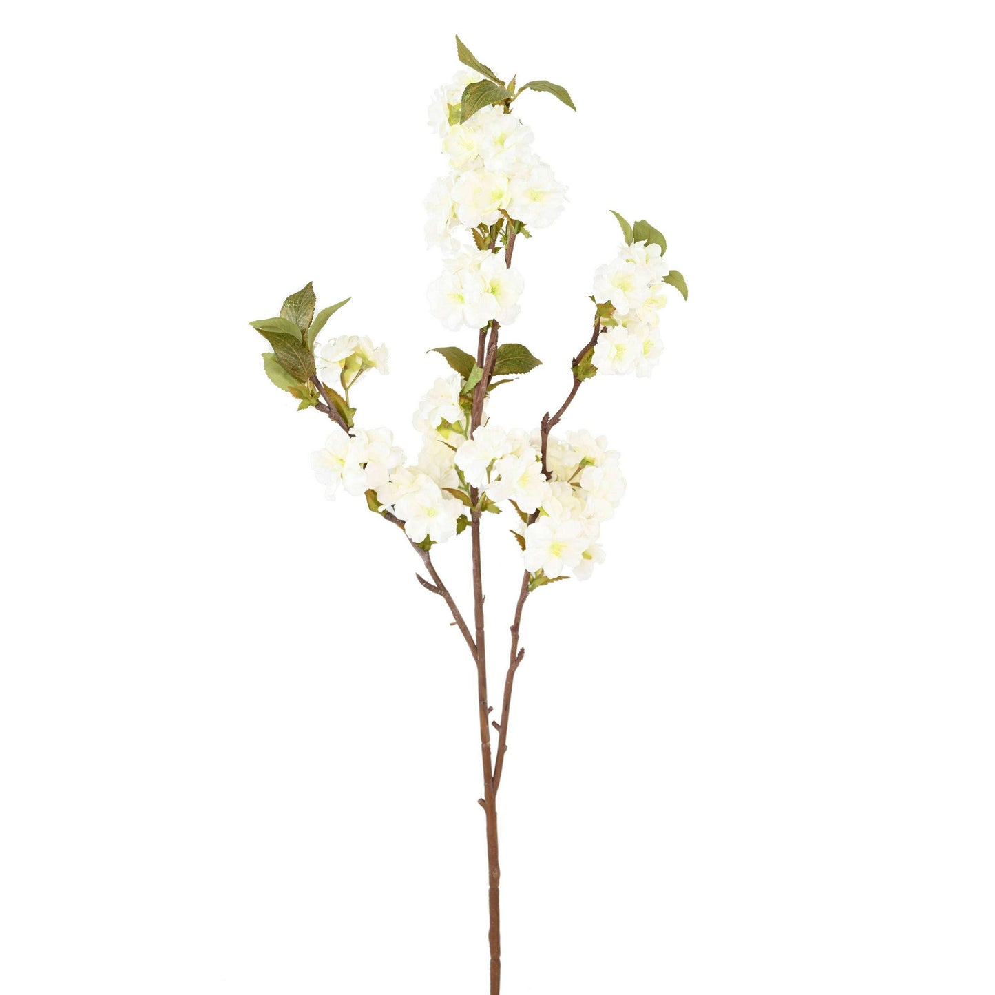Fleur artificielle branche de cerisier - 57 fleurs - H.92cm blanc D1