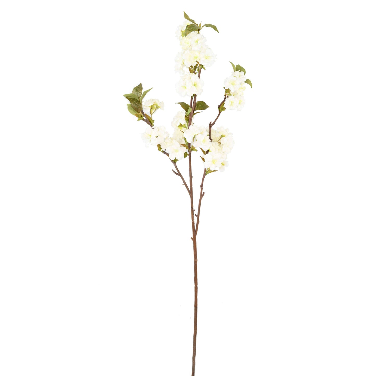 Fleur artificielle branche de cerisier - 57 fleurs - H.92cm blanc D1