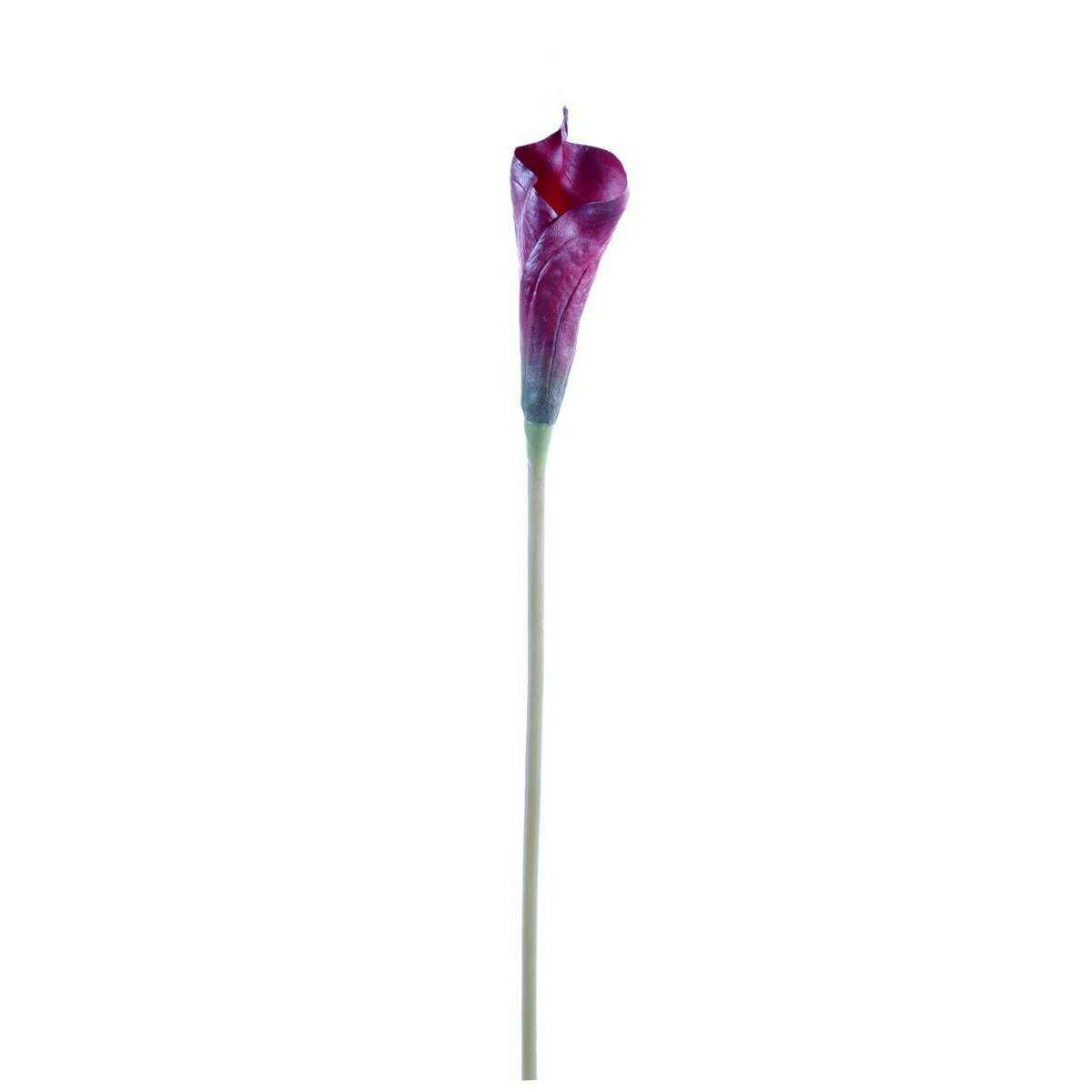 Fleur artificielle Calla Arome haute qualité - composition bouquet - H.80 cm rouge brun