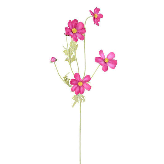 Fleur artificielle Cosmos - composition création florale - H.62cm fuchsia