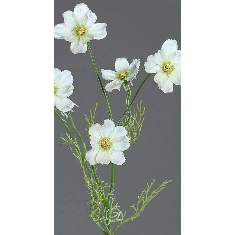 Fleur artificielle Cosmos - composition création florale - H.67cm crème