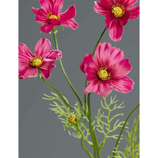 Fleur artificielle Cosmos - composition création florale - H.67cm fuchsia