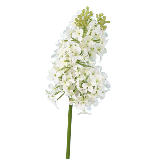 Fleur artificielle coupée Lilas - décoration d'intérieur - H.48cm blanc
