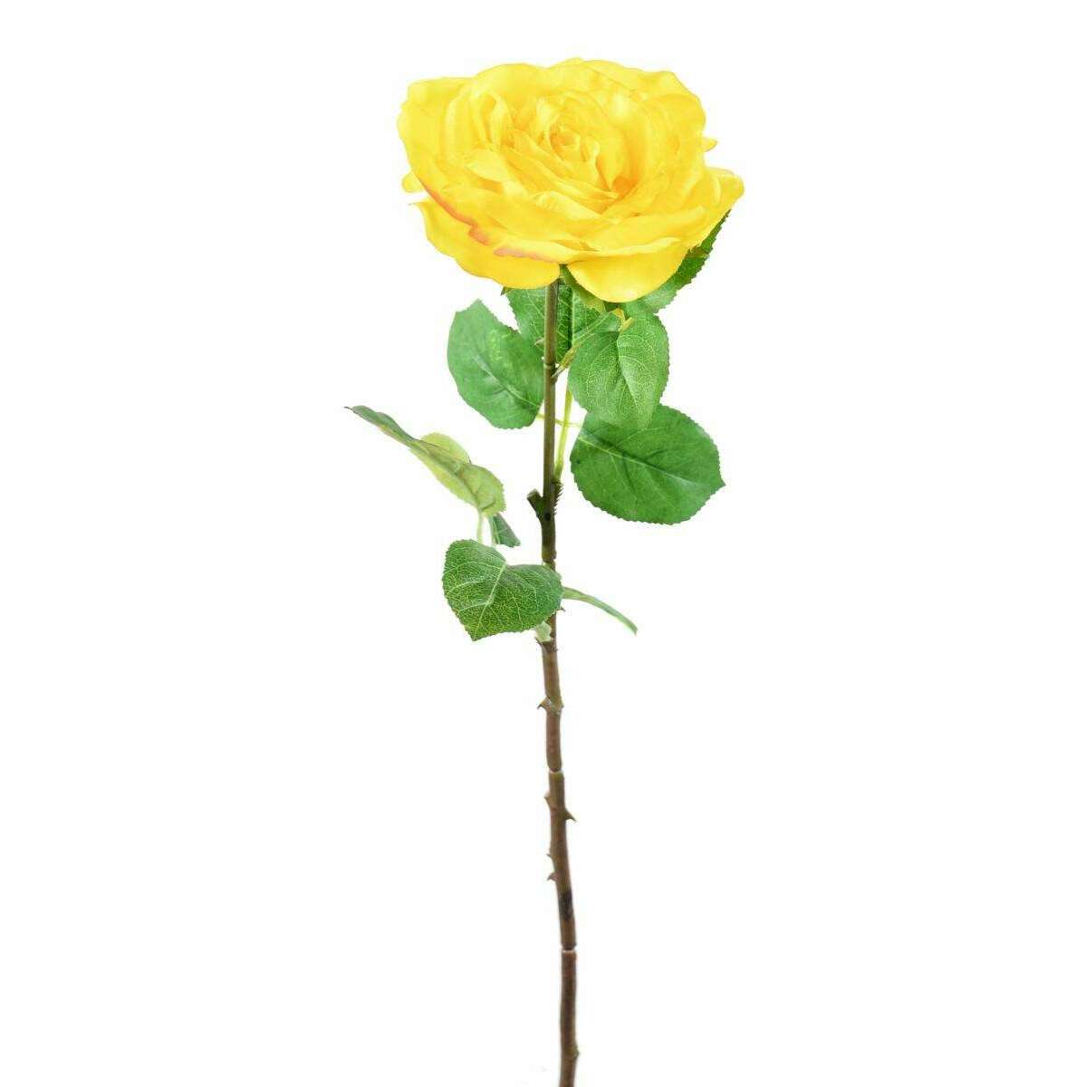 Fleur artificielle coupée rose - décoration d'intérieur - H.66cm jaune M4