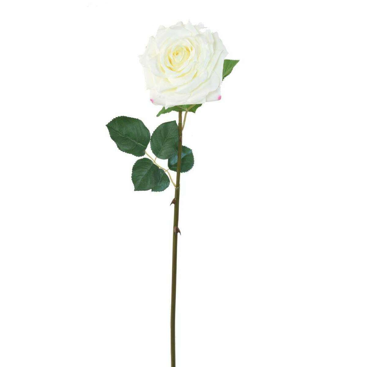 Fleur artificielle coupée rose - décoration intérieure - H.74 cm blanc L4