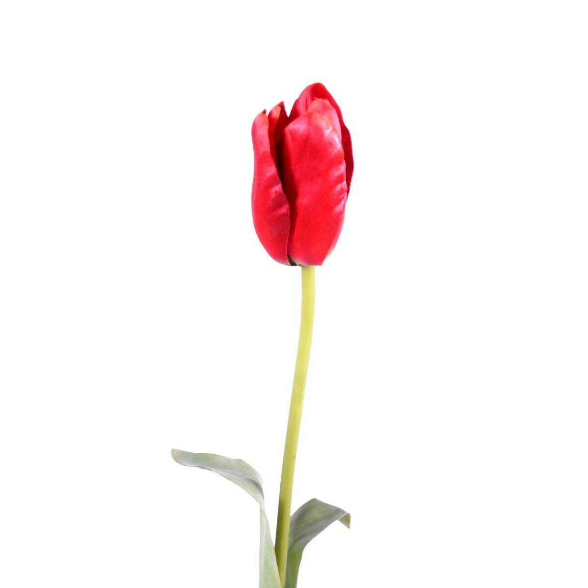 Fleur artificielle coupée Tulipe - décoration d'intérieur - H.79cm rouge