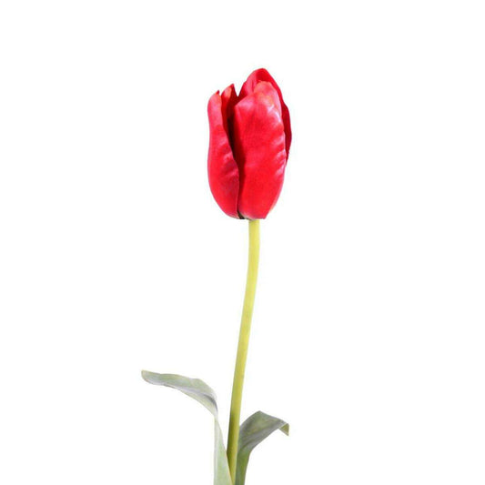 Fleur artificielle coupée Tulipe - décoration d'intérieur - H.79cm rouge