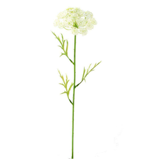 Fleur artificielle Daucus - création bouquet pour intérieur - H. 55cm blanc
