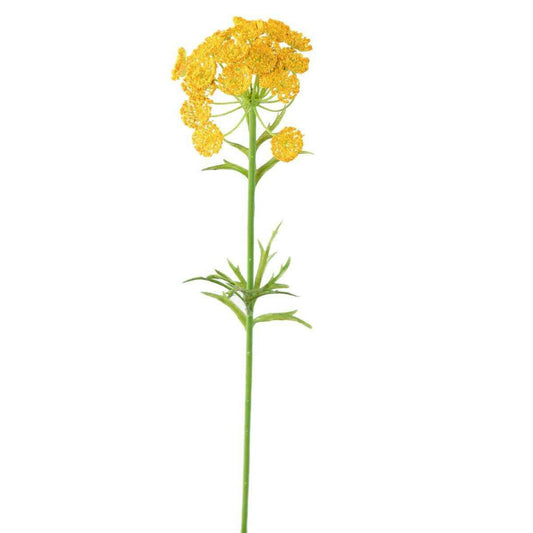 Fleur artificielle Daucus - création bouquet pour intérieur - H. 55cm jaune