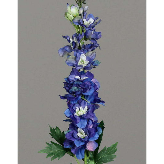 Fleur artificielle Delphinium - création de bouquet - H.78cm bleu