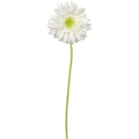 Fleur artificielle Gerbera - composition bouquet artificiel - H.50 cm blanc