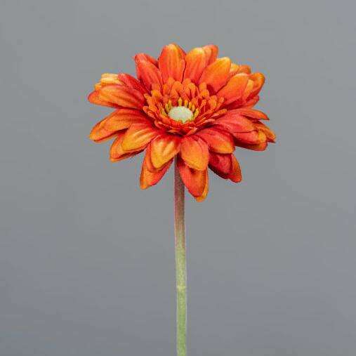 Fleur artificielle Gerbera mini - composition bouquet - H.47cm orange