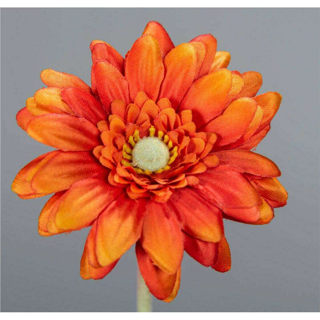 Fleur artificielle Gerbera mini - composition bouquet - H.47cm orange