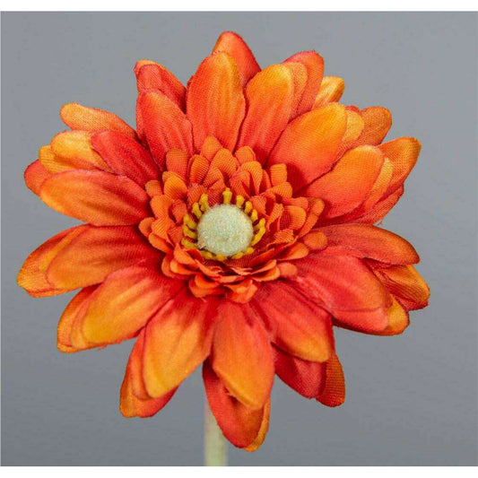 Fleur artificielle Gerbera mini - composition bouquet - H.47cm orange