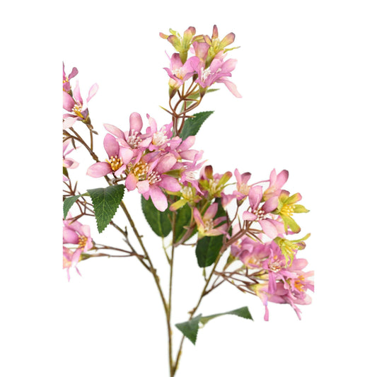 Fleur artificielle Hoheria stardust - composition bouquet - H.70cm parme