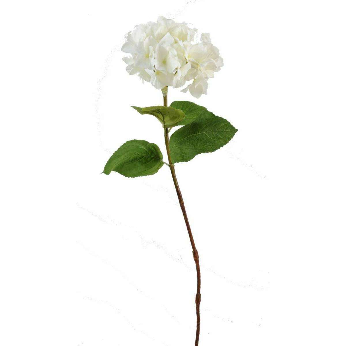 Fleur artificielle Hortensia - création bouquet - H.80 cm blanc H4