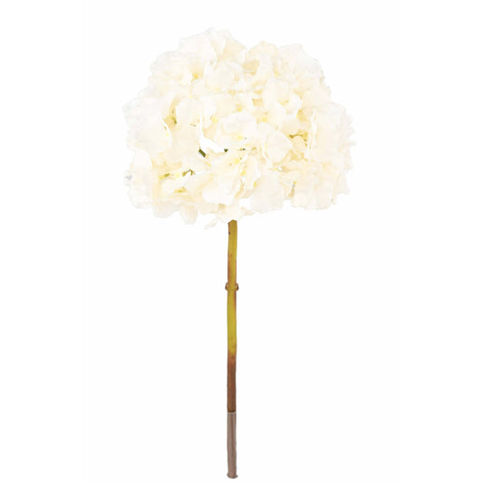 Fleur artificielle Hortensia - création bouquet composition - H.45cm blanc
