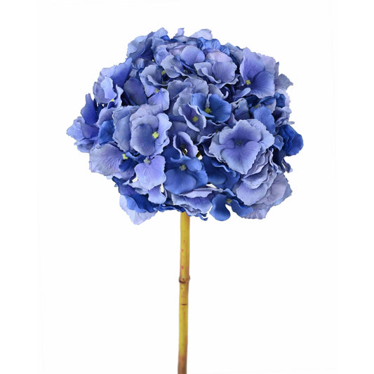 Fleur artificielle Hortensia - création bouquet composition - H.45cm bleu