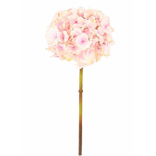 Fleur artificielle Hortensia - création bouquet composition - H.45cm rose clair