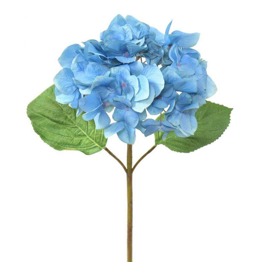 Fleur artificielle Hortensia - création bouquet fleur coupée - H.65 cm bleu - K6