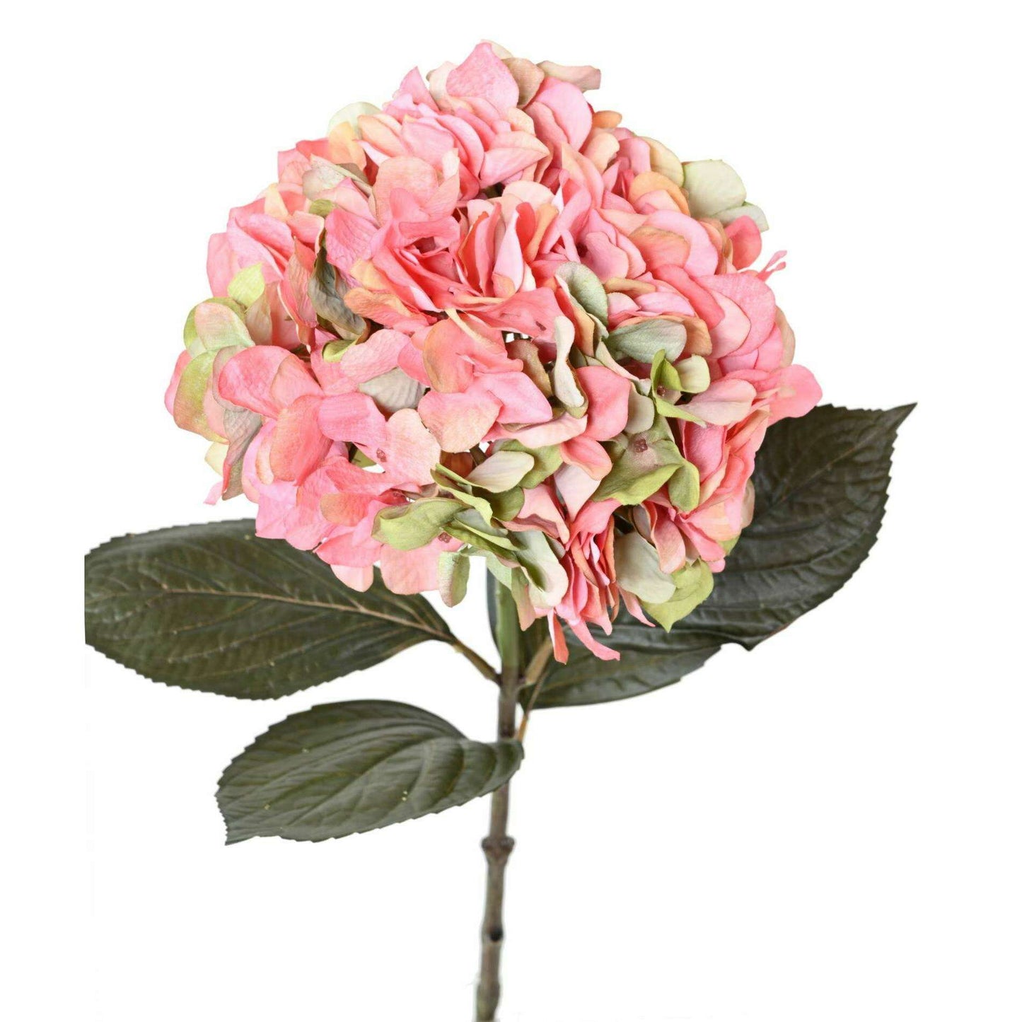 Fleur artificielle Hortensia large - création bouquet - H.65cm rose H4