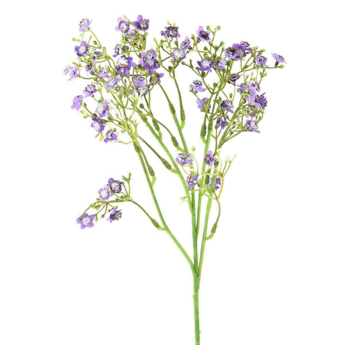 Fleur artificielle Myosotis - composition bouquet - H.50cm violet