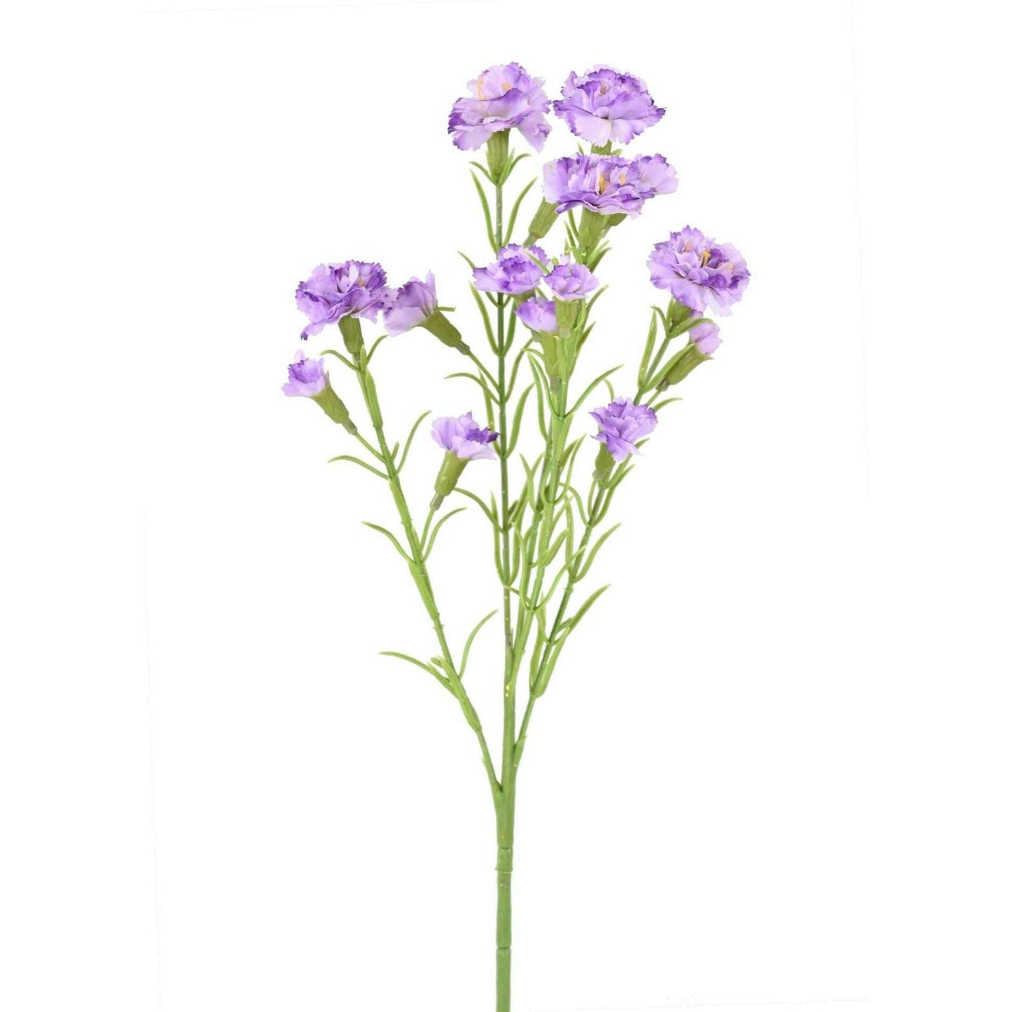 Fleur artificielle Oeillet 15 fleurs - composition florale - H.64cm mauve
