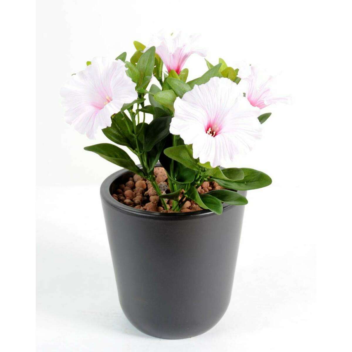 Fleur artificielle Petunia 4 fleurs - plante d'intérieur en piquet - H.25cm lilas L3