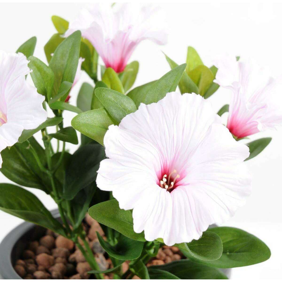 Fleur artificielle Petunia 4 fleurs - plante d'intérieur en piquet - H.25cm lilas L3