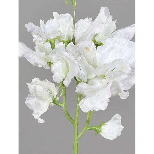 Fleur artificielle Pois de senteur - composition florale - H.46cm crème
