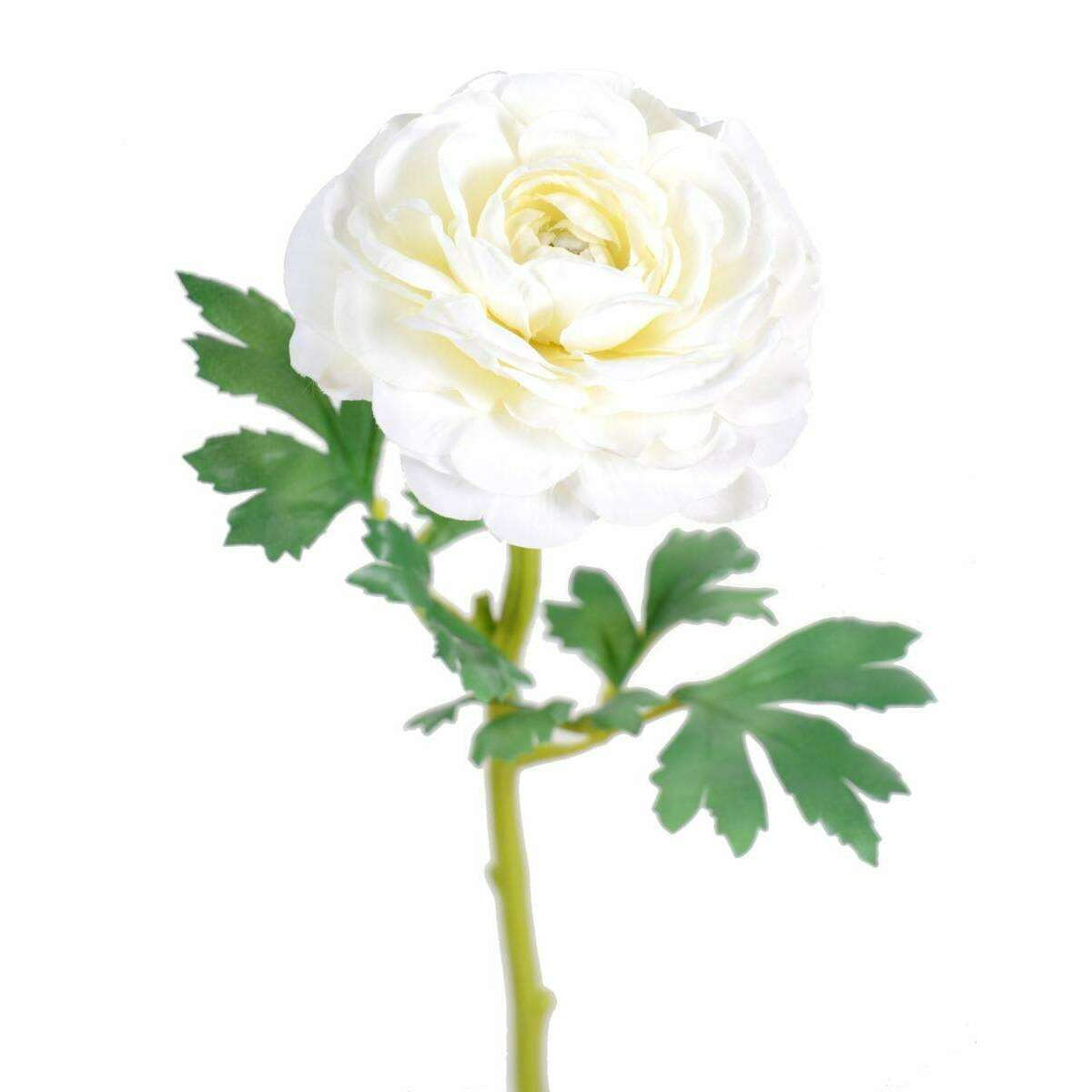 Fleur artificielle Renoncule en tissu - création de bouquet - H.58 cm blanc M3