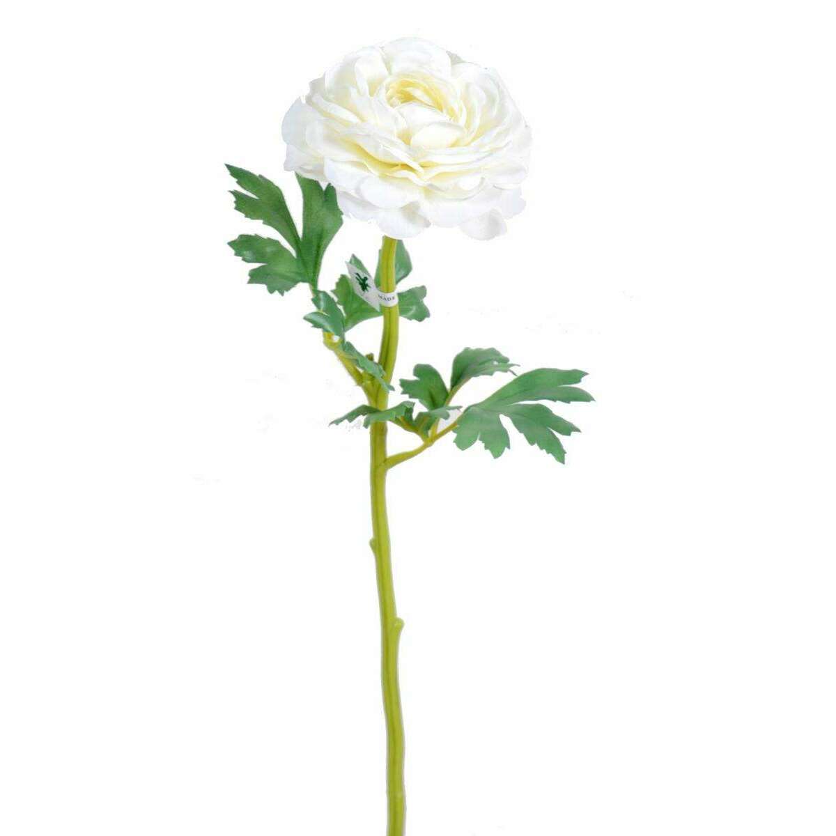 Fleur artificielle Renoncule en tissu - création de bouquet - H.58 cm blanc
