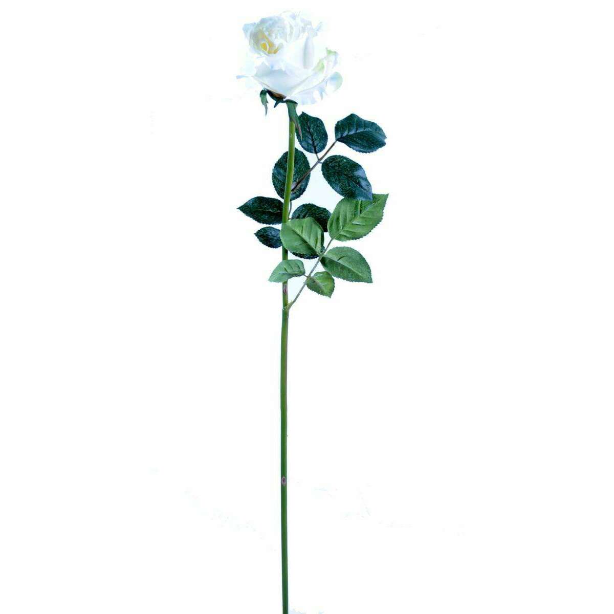 Fleur artificielle rose Anglaise - décoration d'intérieur - H.80 cm blanc M4