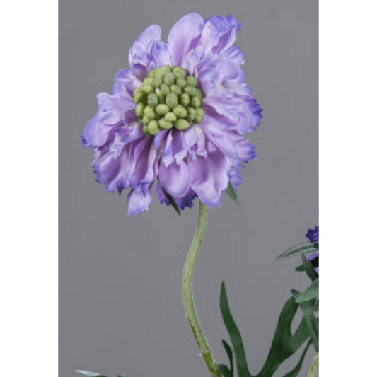 Fleur artificielle tige de Scabiosa - composition florale - H.55cm lavande