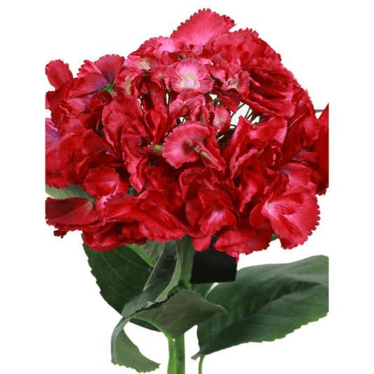 Fleur artificielle tige d'Hortensia - création bouquet - H.68cm fuchsia vert