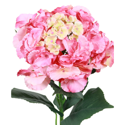 Fleur artificielle tige d'Hortensia - création bouquet - H.68cm rose