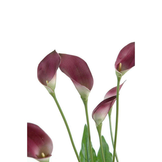 Fleurs artificielles en piquet Arome - plante fleurie synthétique - H.35cm violet