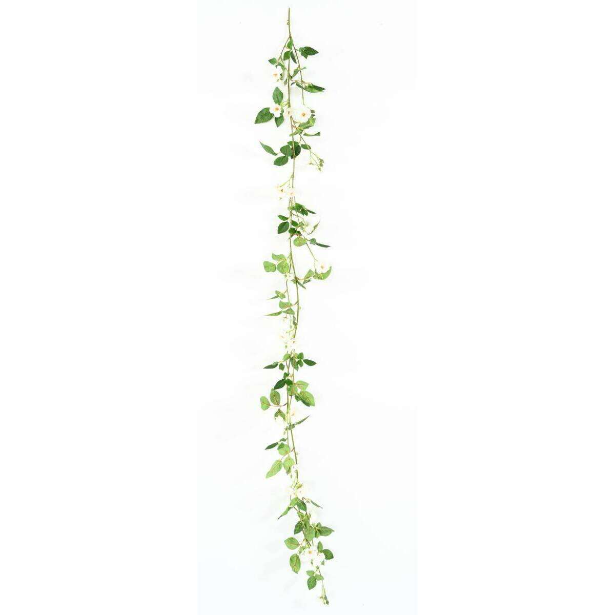 Fleurs artificielles Guirlande de rose mini - décoration d'intérieur - H.180cm blanc