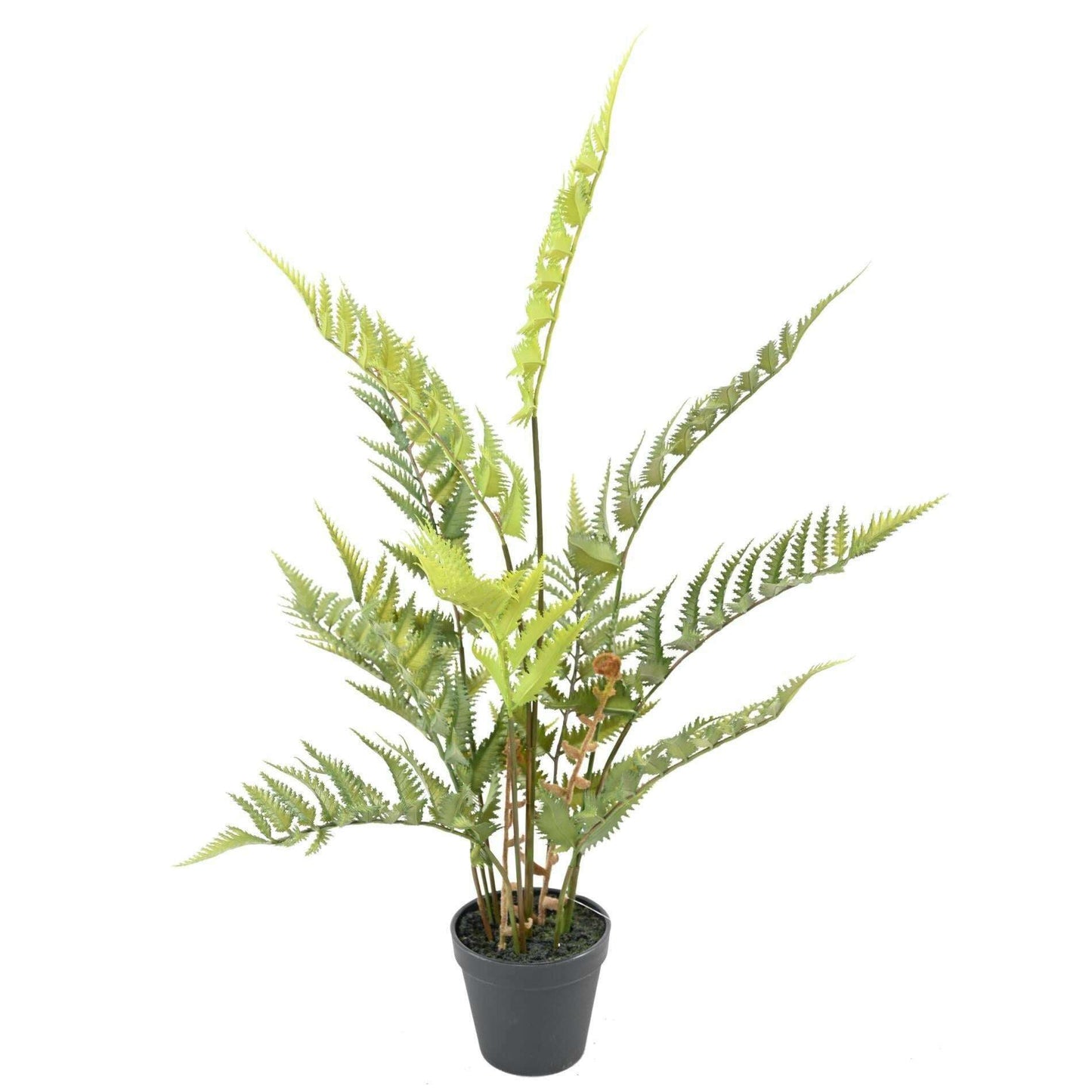 Fougère artificielle des bois en pot - plante d'intérieur - H.65cm vert F3