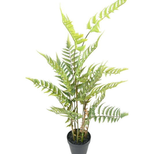 Fougère artificielle des bois en pot - plante d'intérieur - H.80cm vert