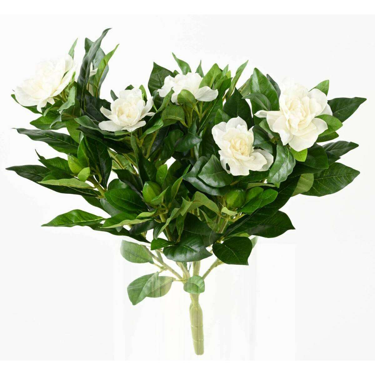 Gardenia artificielle plante en piquet - création florale intérieur - H.40cm crème