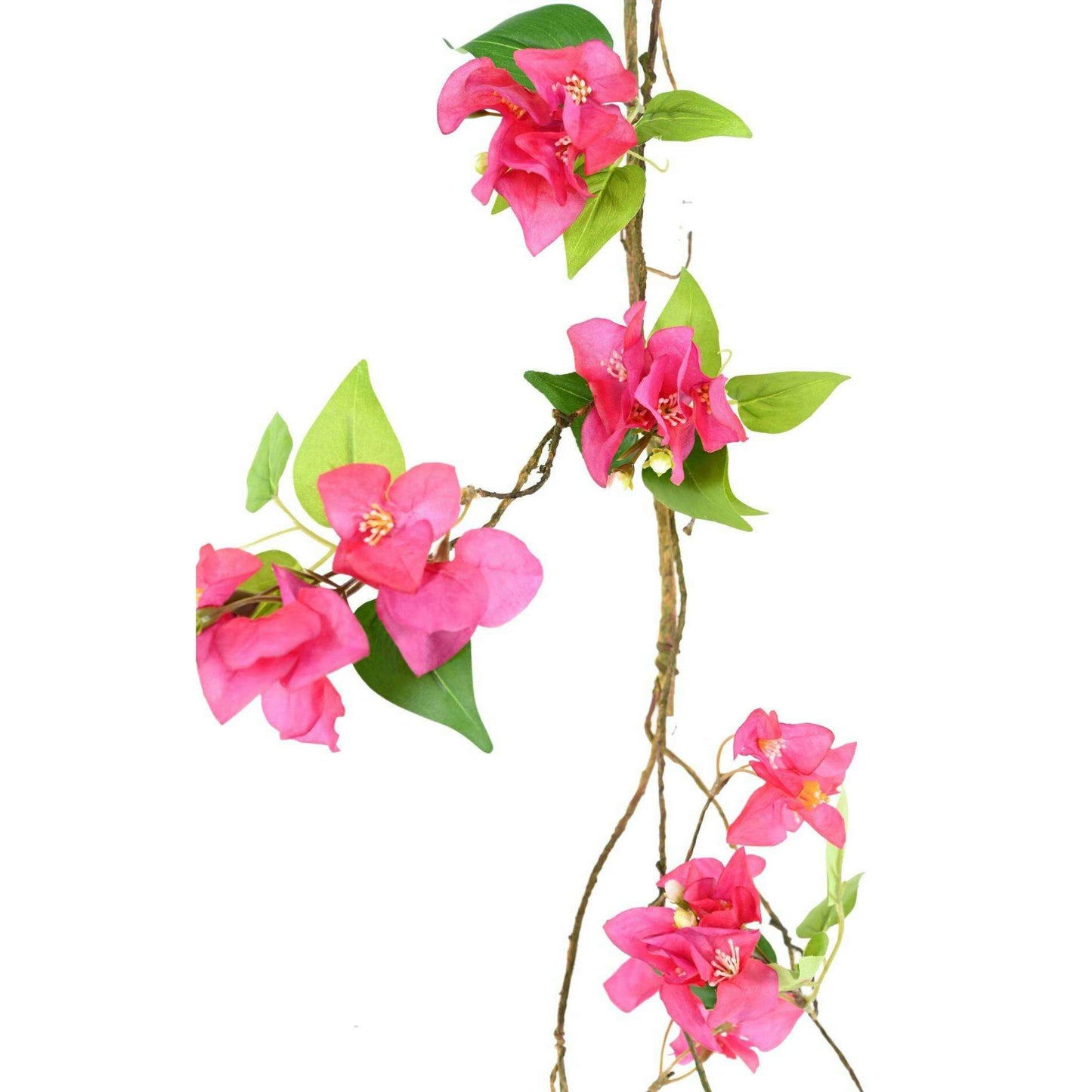 Guirlande artificielle bougainvillier en fleur - intérieur - H.130cm fuchsia
