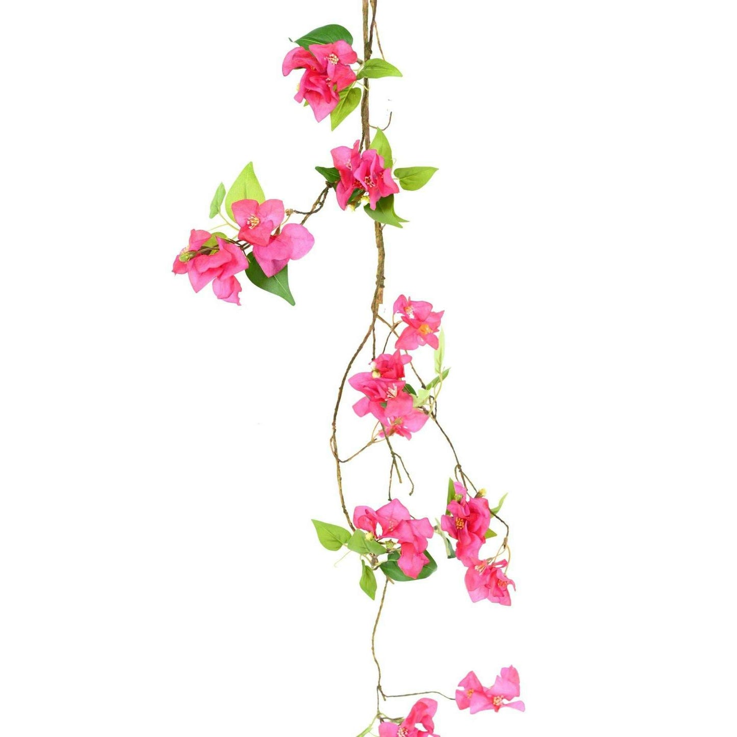 Guirlande artificielle bougainvillier en fleur - intérieur - H.130cm fuchsia