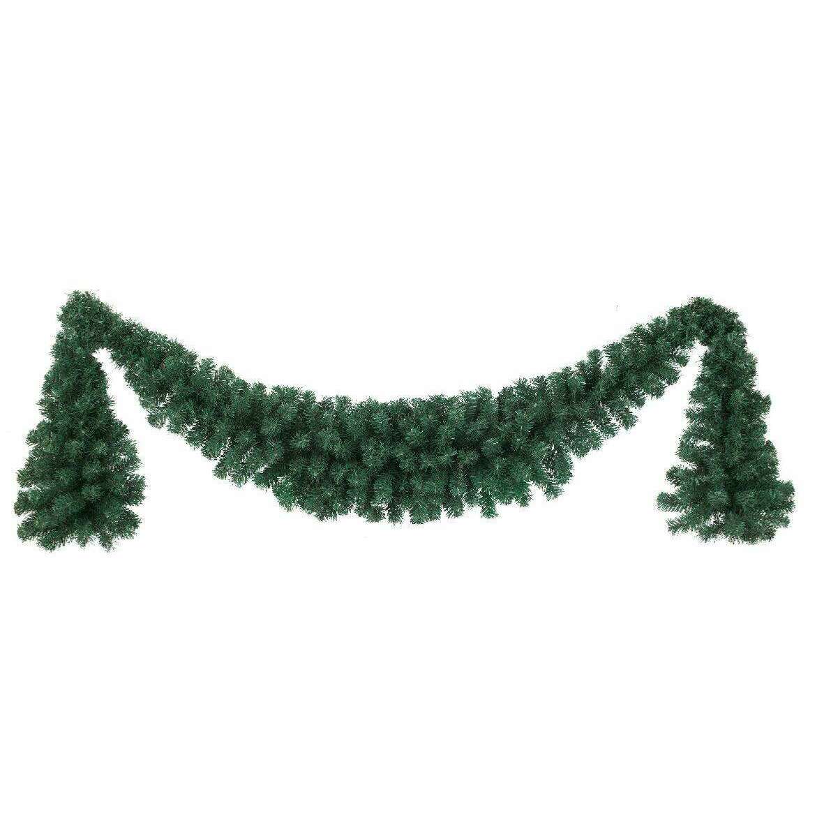 Guirlande artificielle de noël Déco pompons - intérieur extérieur - H.290cm vert