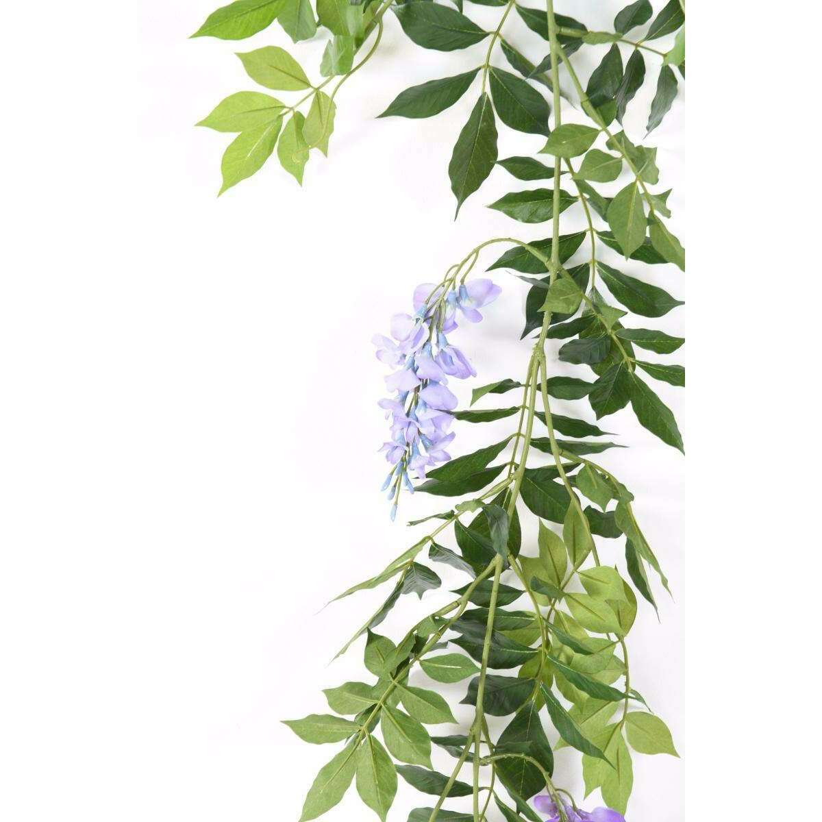 Guirlande de Glycine artificielle violette de 180 cm - feuillage pour intérieur