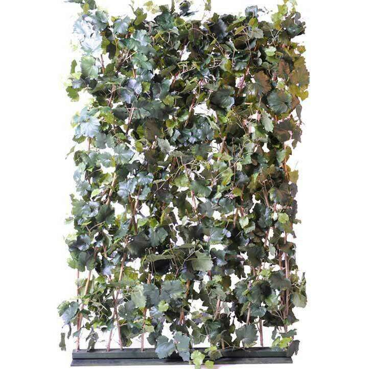 Haie artificielle Vigne - structure Cannes de Bambous - H.180cm